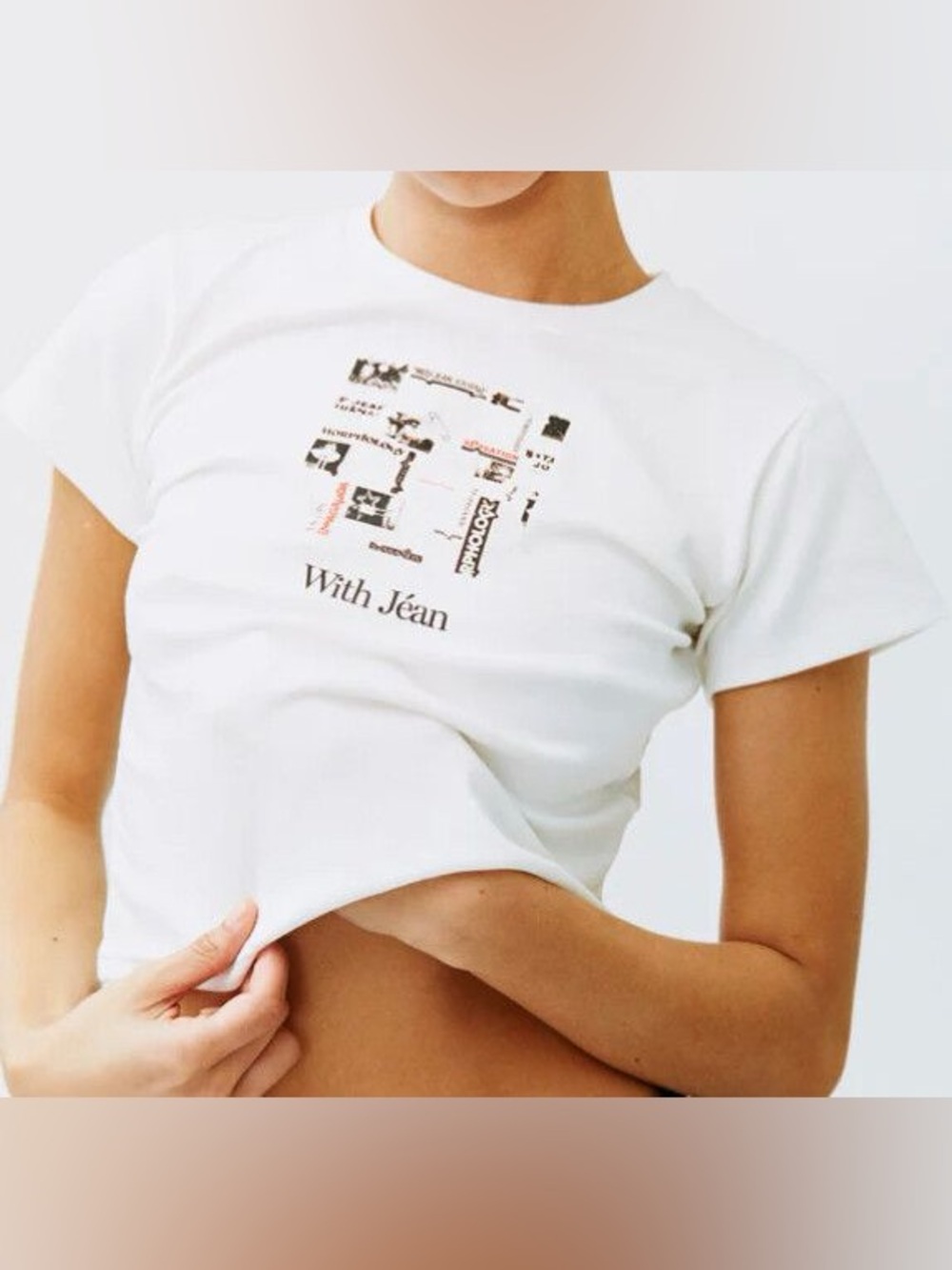 With Jean Read All About It Tee | White